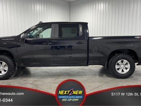 2021 Chevrolet Silverado 1500 LT Pickup 4D 5 3-4 ft Black, Sioux Falls, SD